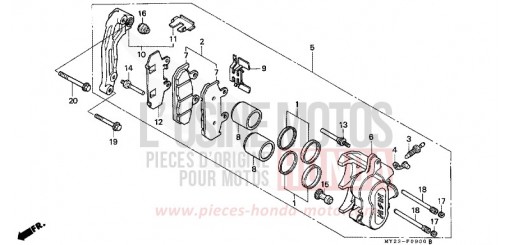 ETRIER DE FREIN AVANT NX650P de 1993